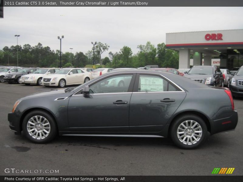 Thunder Gray ChromaFlair / Light Titanium/Ebony 2011 Cadillac CTS 3.0 Sedan