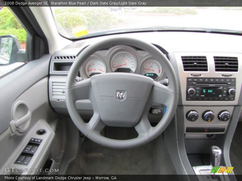 Marathon Blue Pearl / Dark Slate Gray/Light Slate Gray 2008 Dodge Avenger SE