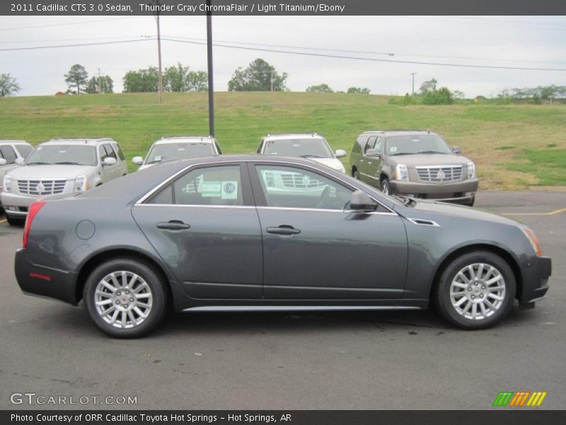 Thunder Gray ChromaFlair / Light Titanium/Ebony 2011 Cadillac CTS 3.0 Sedan