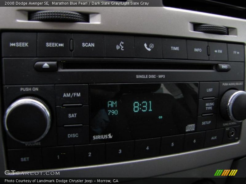 Marathon Blue Pearl / Dark Slate Gray/Light Slate Gray 2008 Dodge Avenger SE