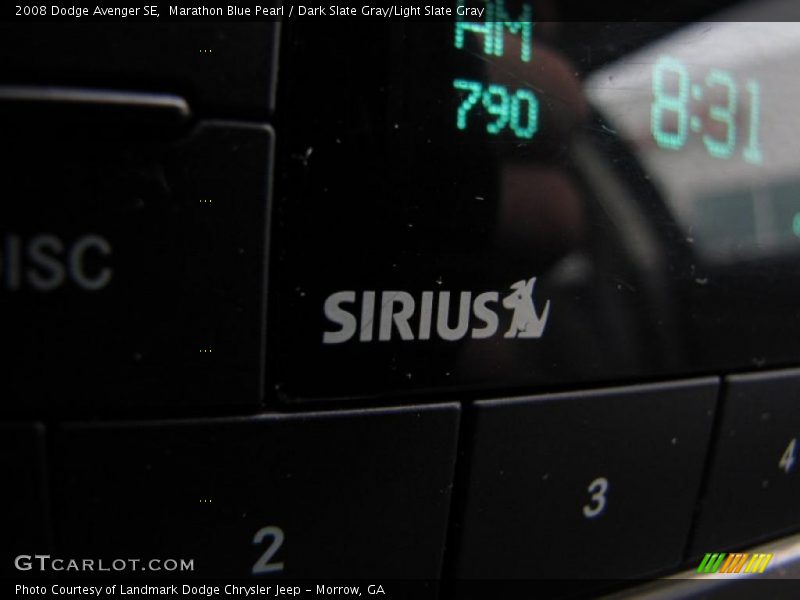 Marathon Blue Pearl / Dark Slate Gray/Light Slate Gray 2008 Dodge Avenger SE