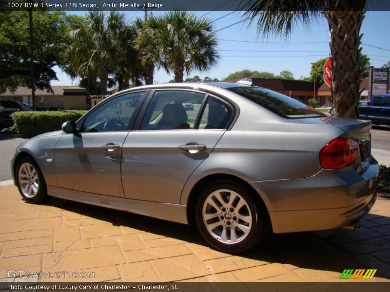 Arctic Metallic / Beige 2007 BMW 3 Series 328i Sedan