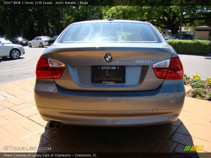 Arctic Metallic / Beige 2007 BMW 3 Series 328i Sedan
