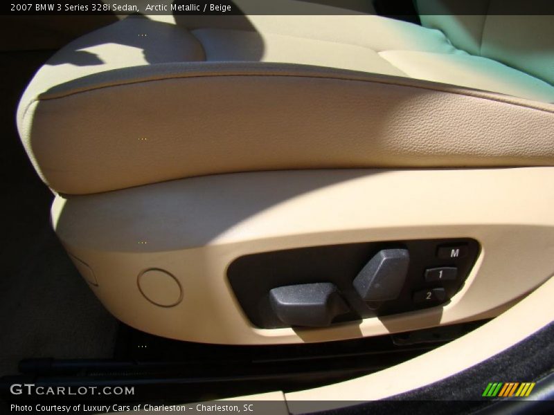 Arctic Metallic / Beige 2007 BMW 3 Series 328i Sedan