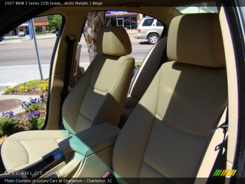 Arctic Metallic / Beige 2007 BMW 3 Series 328i Sedan