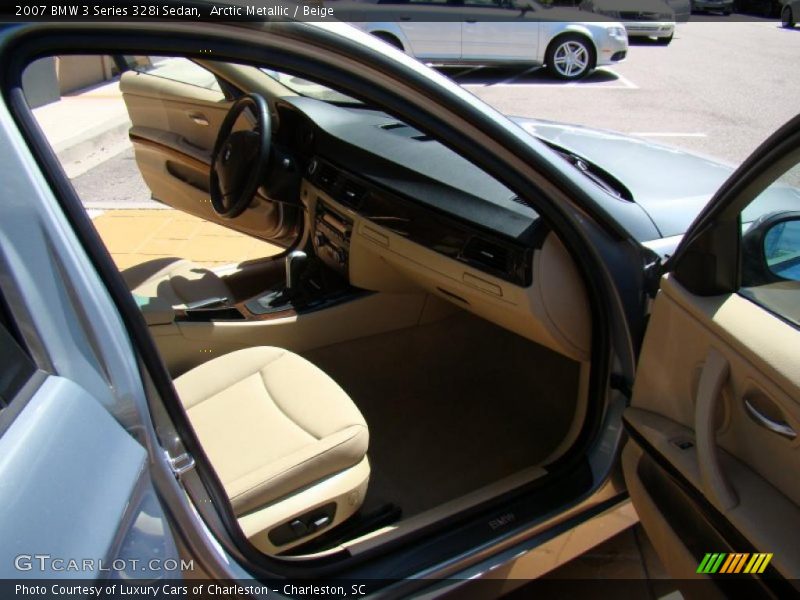 Arctic Metallic / Beige 2007 BMW 3 Series 328i Sedan