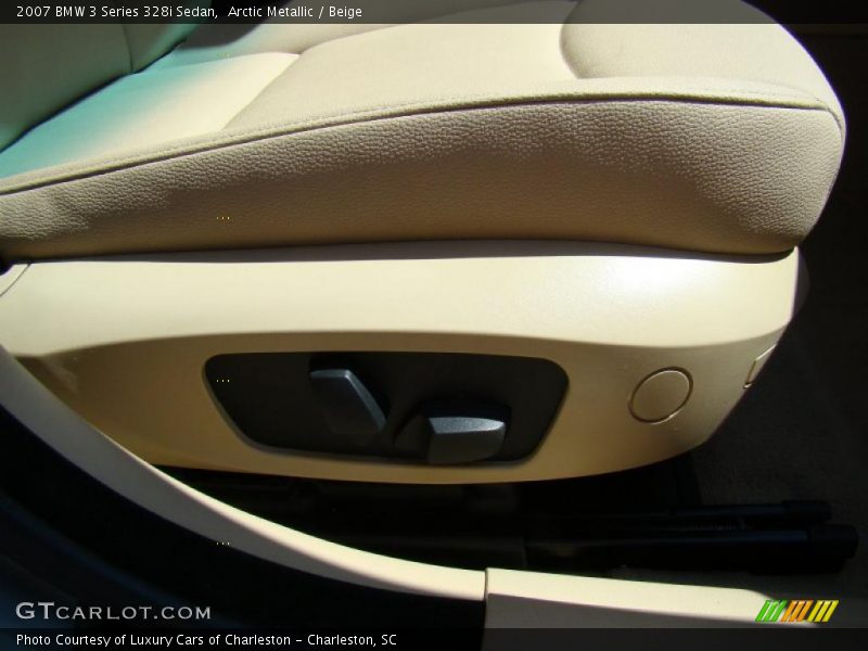 Arctic Metallic / Beige 2007 BMW 3 Series 328i Sedan