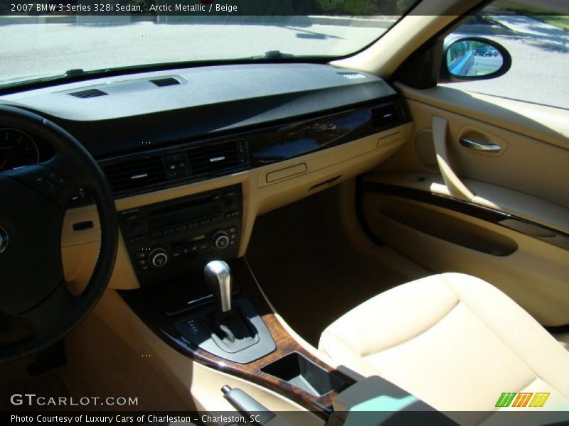 Arctic Metallic / Beige 2007 BMW 3 Series 328i Sedan