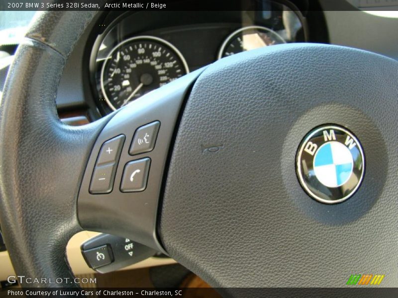 Arctic Metallic / Beige 2007 BMW 3 Series 328i Sedan