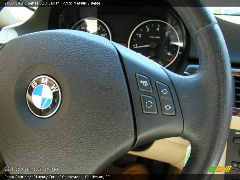 Arctic Metallic / Beige 2007 BMW 3 Series 328i Sedan