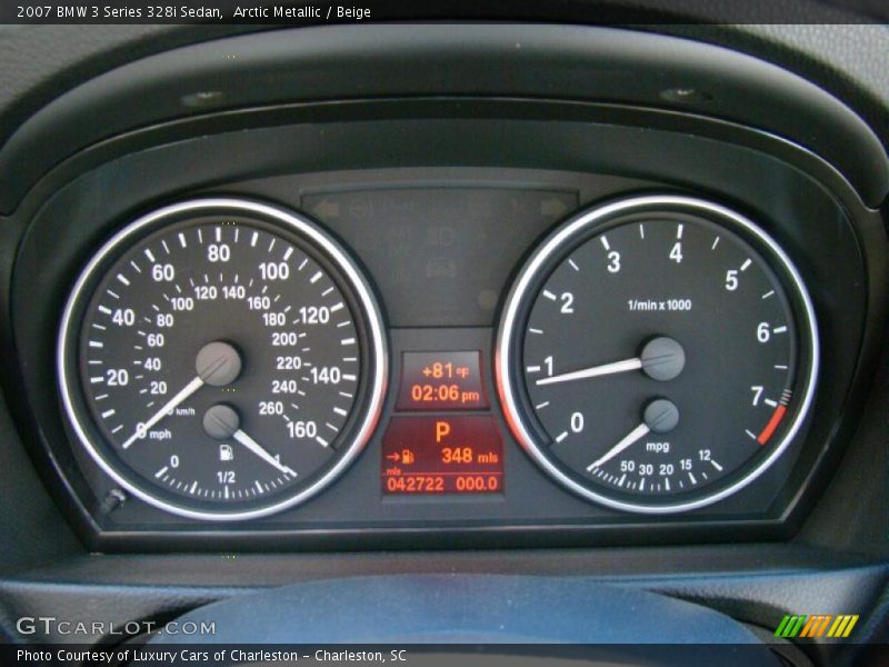 Arctic Metallic / Beige 2007 BMW 3 Series 328i Sedan
