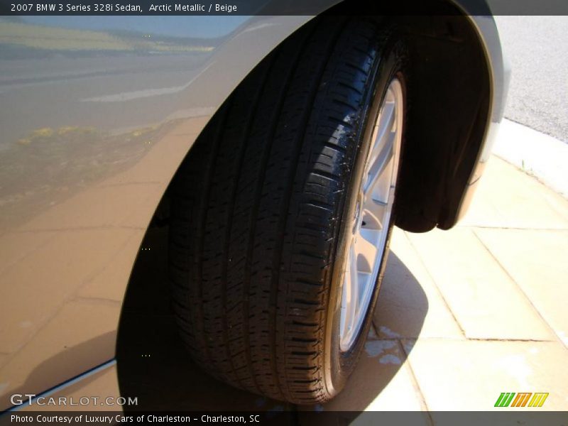 Arctic Metallic / Beige 2007 BMW 3 Series 328i Sedan