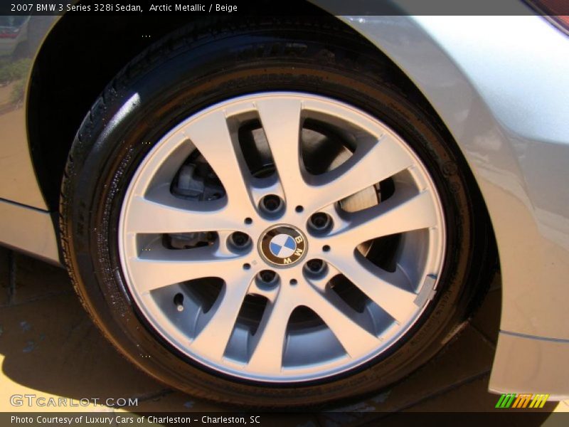 Arctic Metallic / Beige 2007 BMW 3 Series 328i Sedan