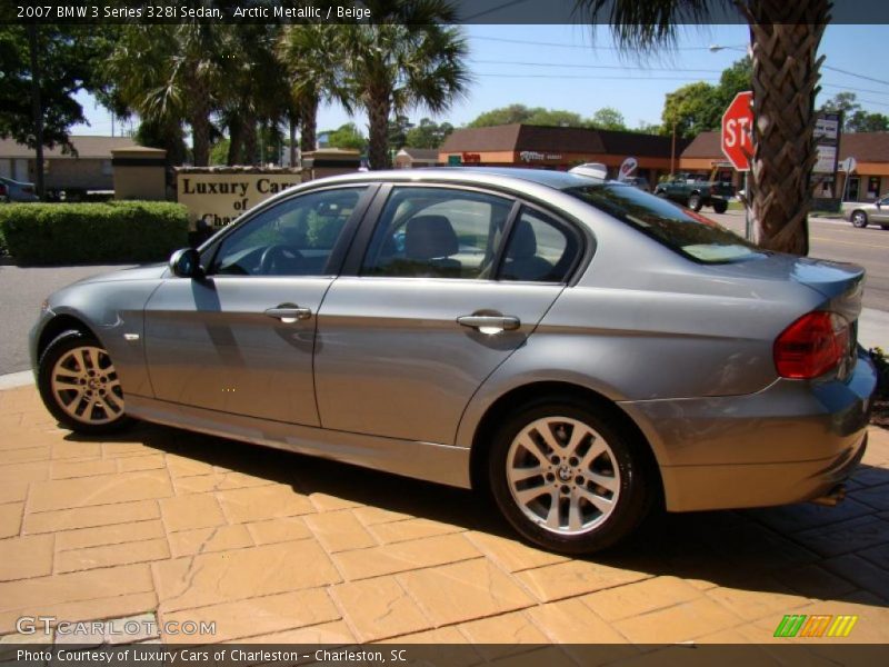 Arctic Metallic / Beige 2007 BMW 3 Series 328i Sedan