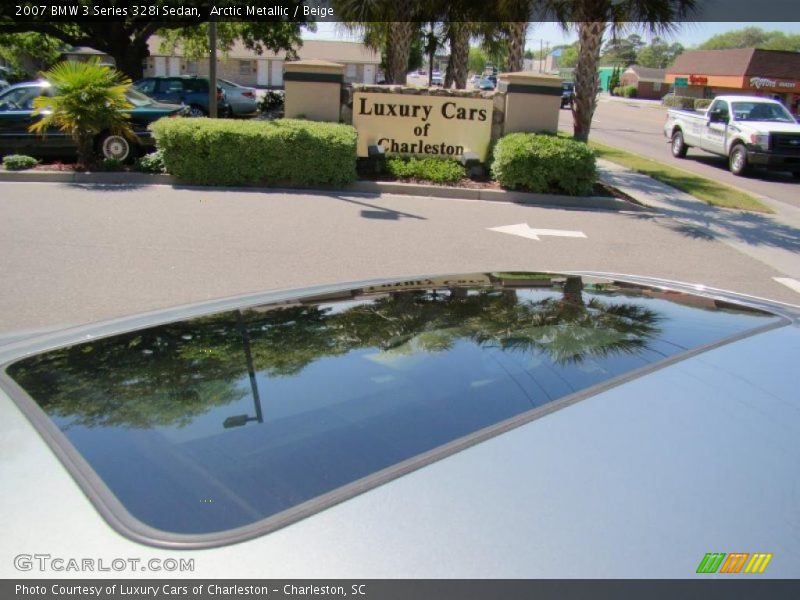 Arctic Metallic / Beige 2007 BMW 3 Series 328i Sedan
