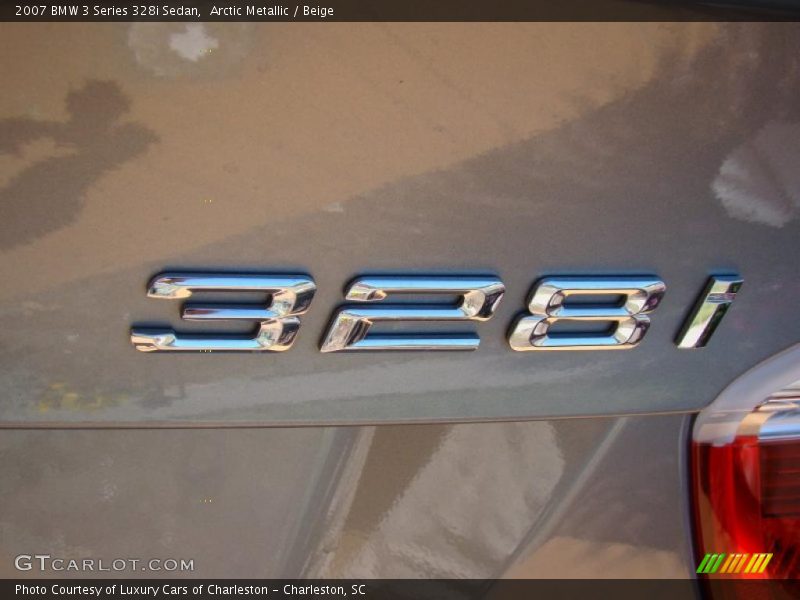 Arctic Metallic / Beige 2007 BMW 3 Series 328i Sedan