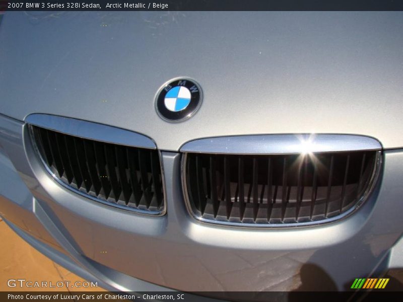 Arctic Metallic / Beige 2007 BMW 3 Series 328i Sedan