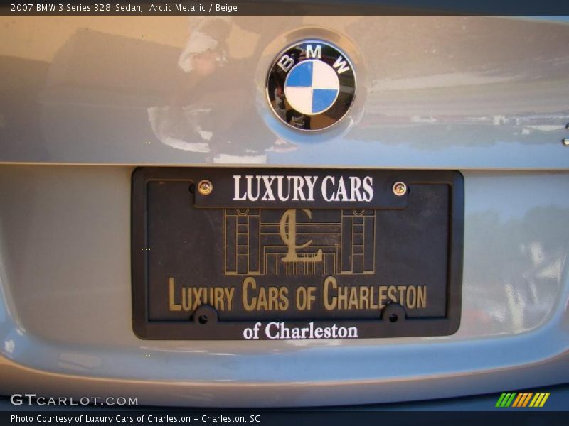 Arctic Metallic / Beige 2007 BMW 3 Series 328i Sedan