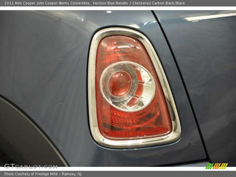 Horizon Blue Metallic / Checkered Carbon Black/Black 2011 Mini Cooper John Cooper Works Convertible