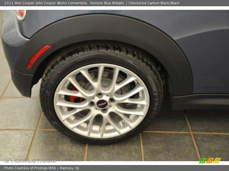 Horizon Blue Metallic / Checkered Carbon Black/Black 2011 Mini Cooper John Cooper Works Convertible