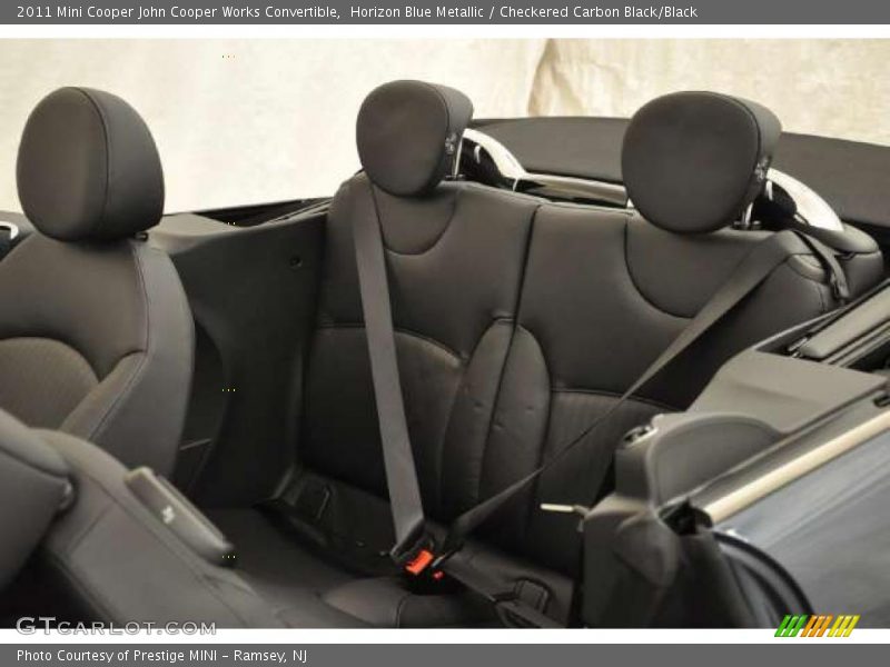 Horizon Blue Metallic / Checkered Carbon Black/Black 2011 Mini Cooper John Cooper Works Convertible