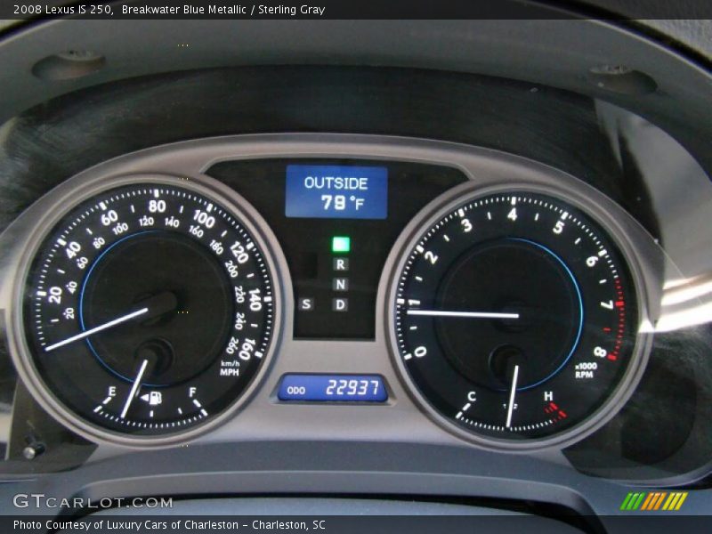 Breakwater Blue Metallic / Sterling Gray 2008 Lexus IS 250