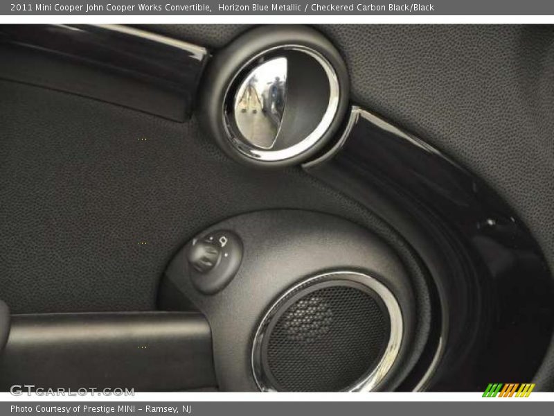 Horizon Blue Metallic / Checkered Carbon Black/Black 2011 Mini Cooper John Cooper Works Convertible