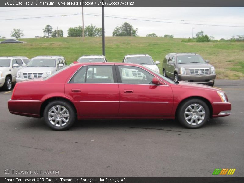 Crystal Red Tintcoat / Shale/Cocoa Accents 2011 Cadillac DTS Premium