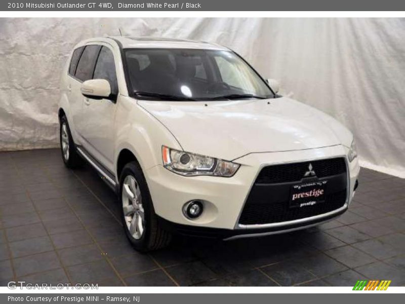 Diamond White Pearl / Black 2010 Mitsubishi Outlander GT 4WD