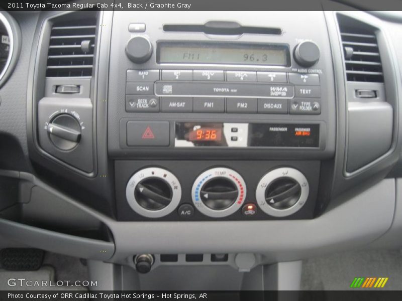Controls of 2011 Tacoma Regular Cab 4x4