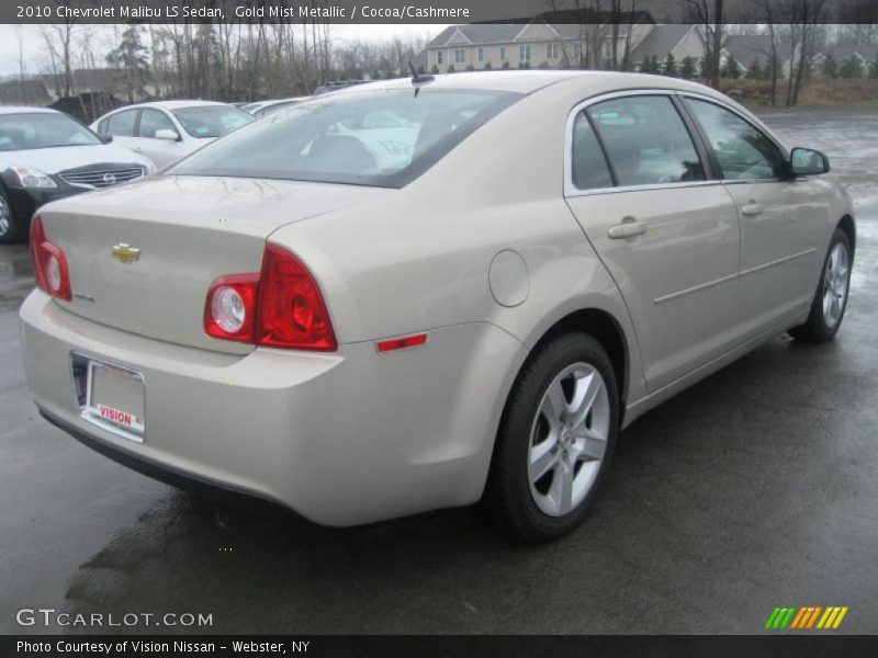 Gold Mist Metallic / Cocoa/Cashmere 2010 Chevrolet Malibu LS Sedan