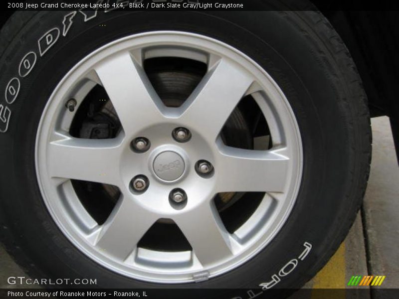 Black / Dark Slate Gray/Light Graystone 2008 Jeep Grand Cherokee Laredo 4x4