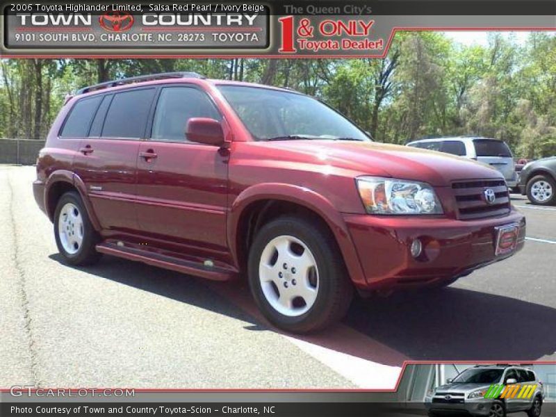 Salsa Red Pearl / Ivory Beige 2006 Toyota Highlander Limited
