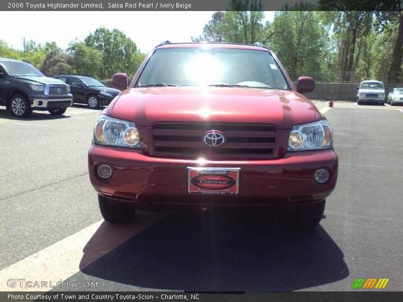Salsa Red Pearl / Ivory Beige 2006 Toyota Highlander Limited