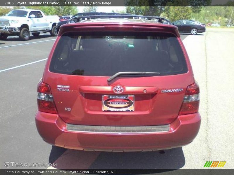 Salsa Red Pearl / Ivory Beige 2006 Toyota Highlander Limited
