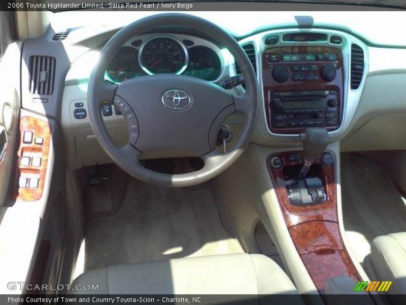 Salsa Red Pearl / Ivory Beige 2006 Toyota Highlander Limited