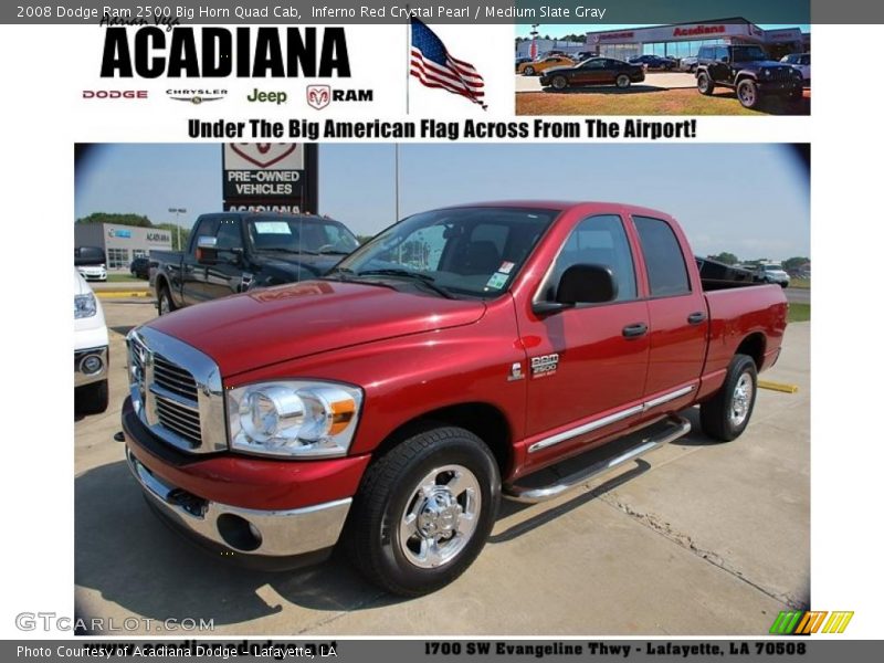 Inferno Red Crystal Pearl / Medium Slate Gray 2008 Dodge Ram 2500 Big Horn Quad Cab