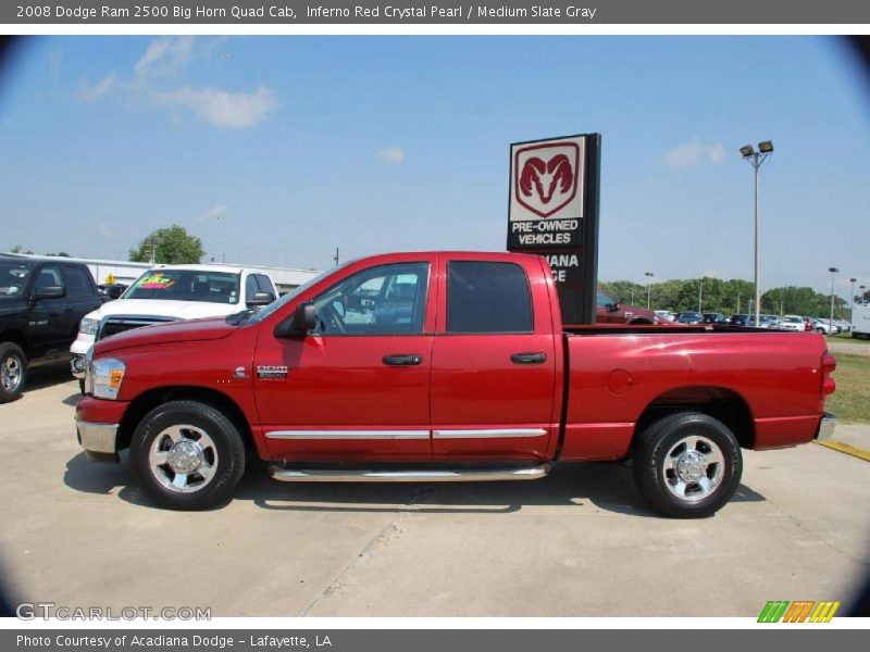 Inferno Red Crystal Pearl / Medium Slate Gray 2008 Dodge Ram 2500 Big Horn Quad Cab