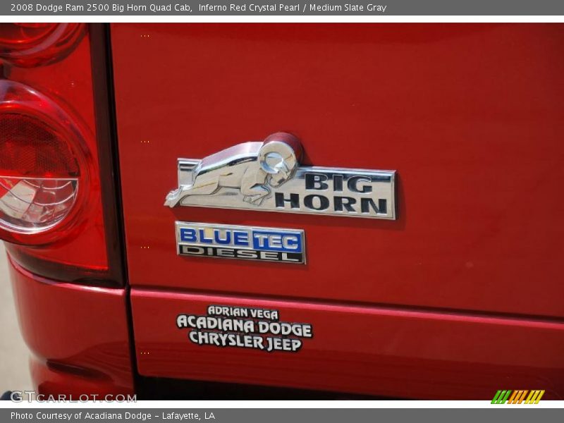Inferno Red Crystal Pearl / Medium Slate Gray 2008 Dodge Ram 2500 Big Horn Quad Cab