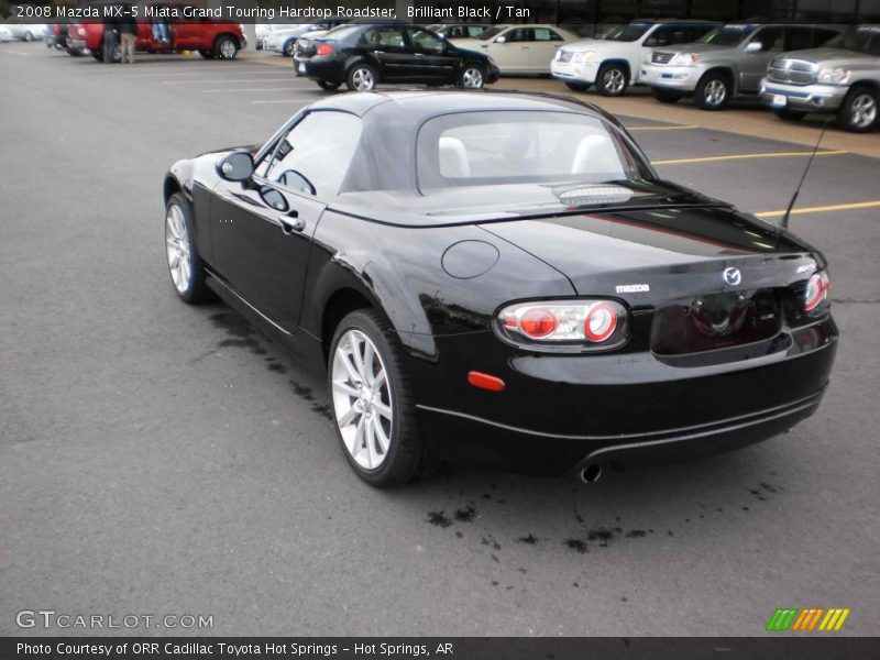 Brilliant Black / Tan 2008 Mazda MX-5 Miata Grand Touring Hardtop Roadster
