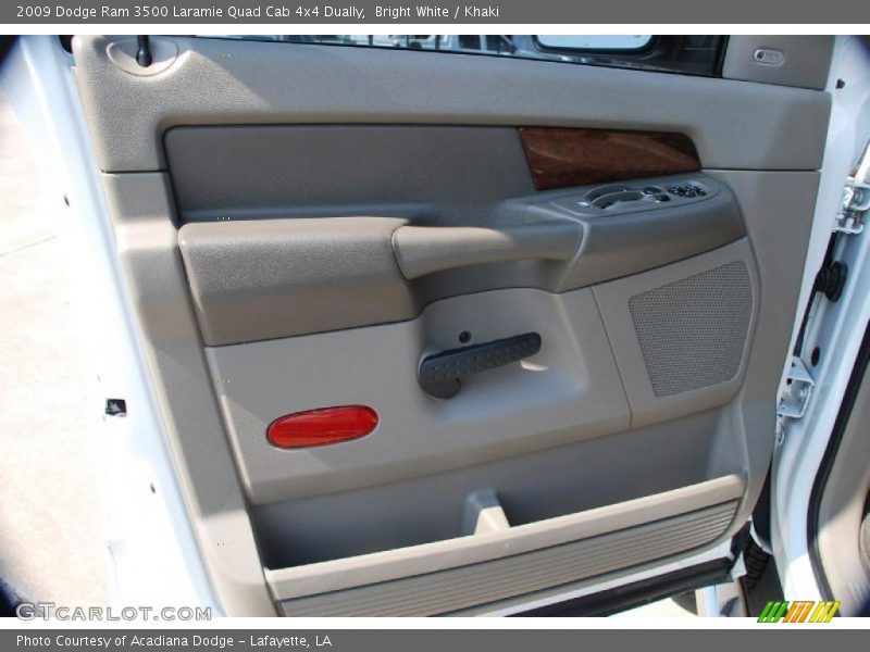Bright White / Khaki 2009 Dodge Ram 3500 Laramie Quad Cab 4x4 Dually