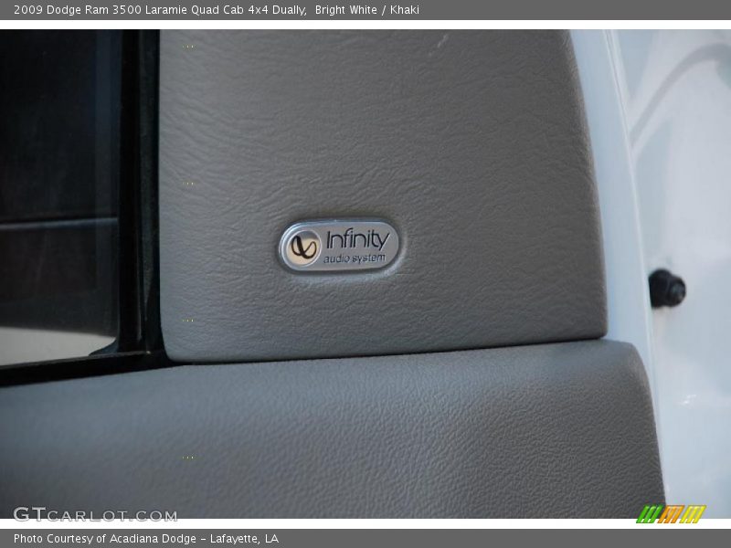 Bright White / Khaki 2009 Dodge Ram 3500 Laramie Quad Cab 4x4 Dually