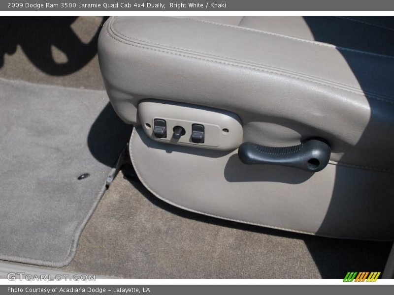 Bright White / Khaki 2009 Dodge Ram 3500 Laramie Quad Cab 4x4 Dually