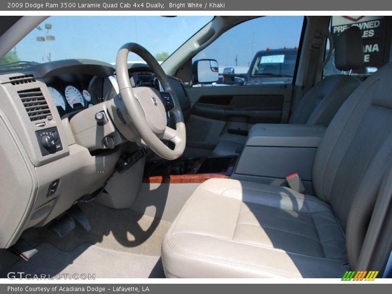  2009 Ram 3500 Laramie Quad Cab 4x4 Dually Khaki Interior