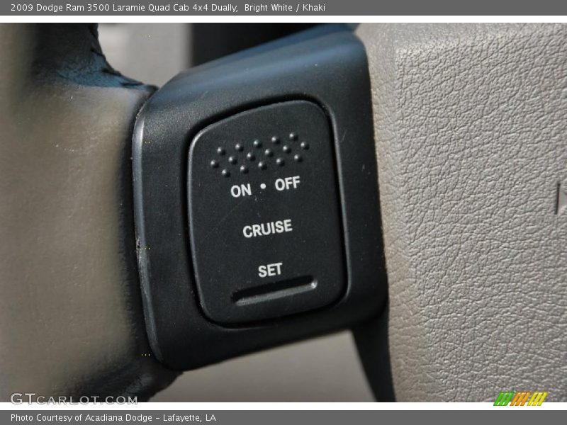Bright White / Khaki 2009 Dodge Ram 3500 Laramie Quad Cab 4x4 Dually