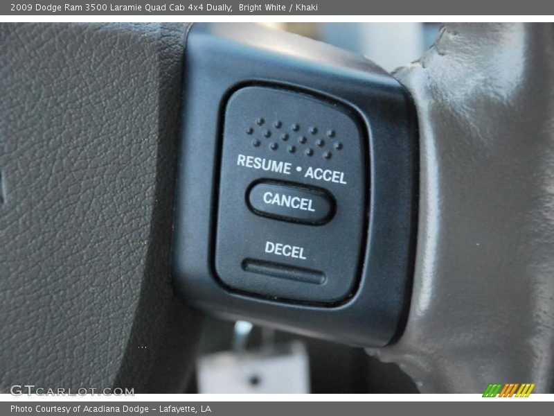 Bright White / Khaki 2009 Dodge Ram 3500 Laramie Quad Cab 4x4 Dually