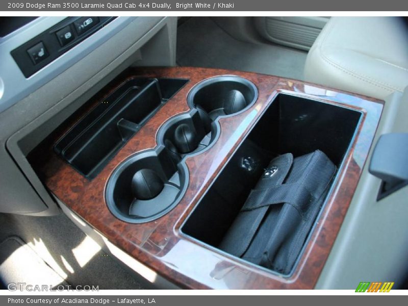 Bright White / Khaki 2009 Dodge Ram 3500 Laramie Quad Cab 4x4 Dually