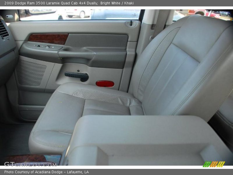 Bright White / Khaki 2009 Dodge Ram 3500 Laramie Quad Cab 4x4 Dually