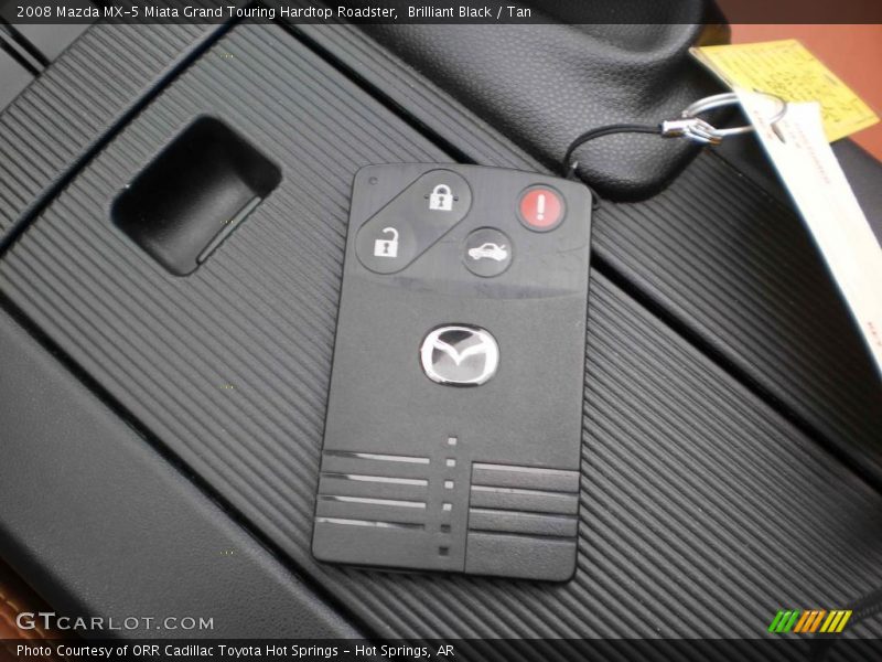 Brilliant Black / Tan 2008 Mazda MX-5 Miata Grand Touring Hardtop Roadster