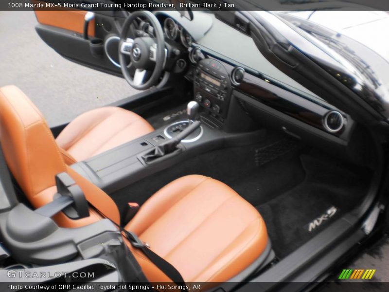Brilliant Black / Tan 2008 Mazda MX-5 Miata Grand Touring Hardtop Roadster